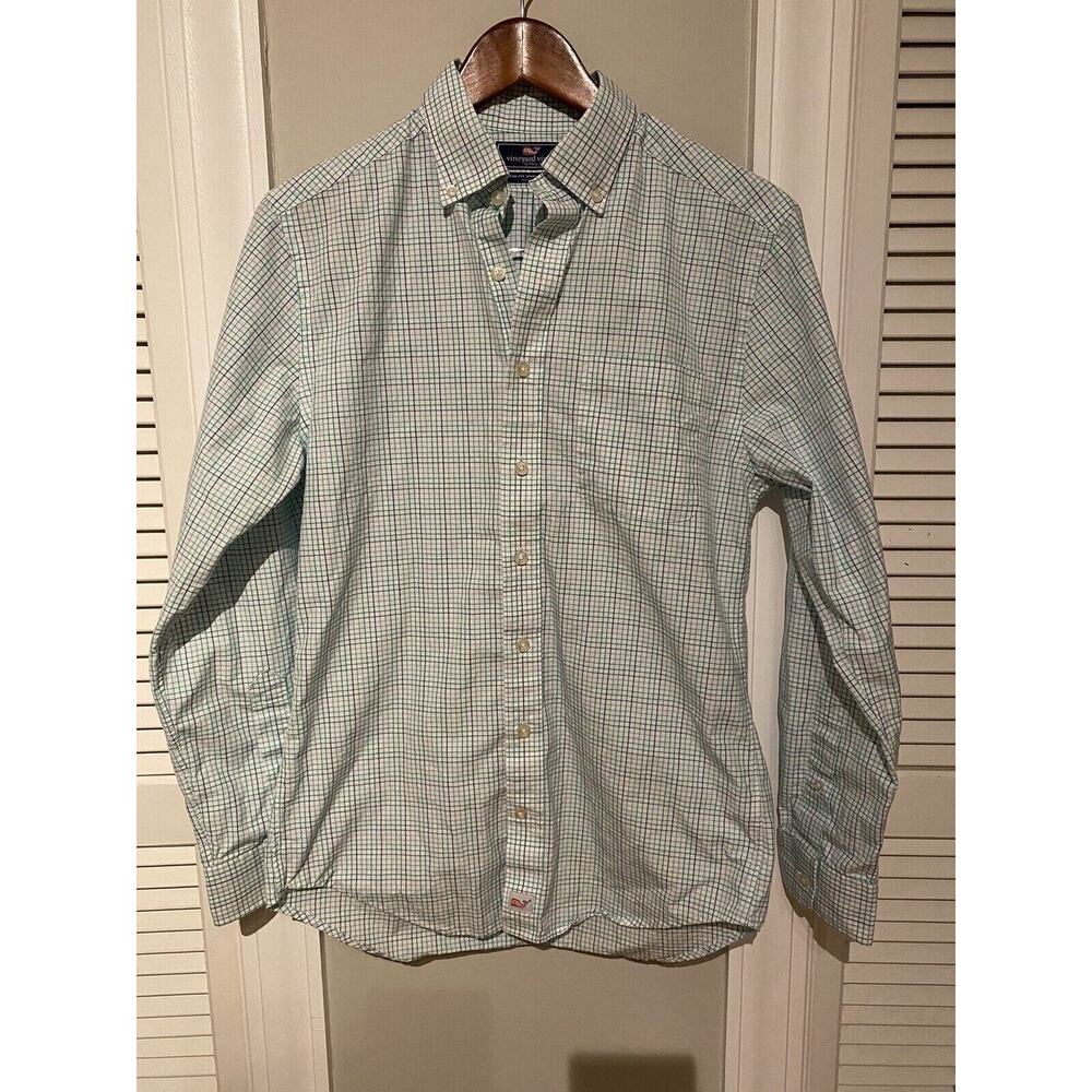 Vineyard Vines Men's Plaid Slim Fit Murray Button Down Shirt Plaid Size Small
